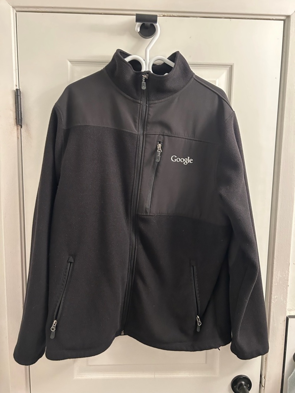 Google Men's Black Performance Jacket with Zip Pockets